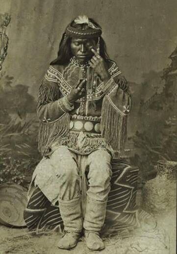 American Lipan Apache — United States, c. 1800s. Historical indigenous portrait in traditional regalia.