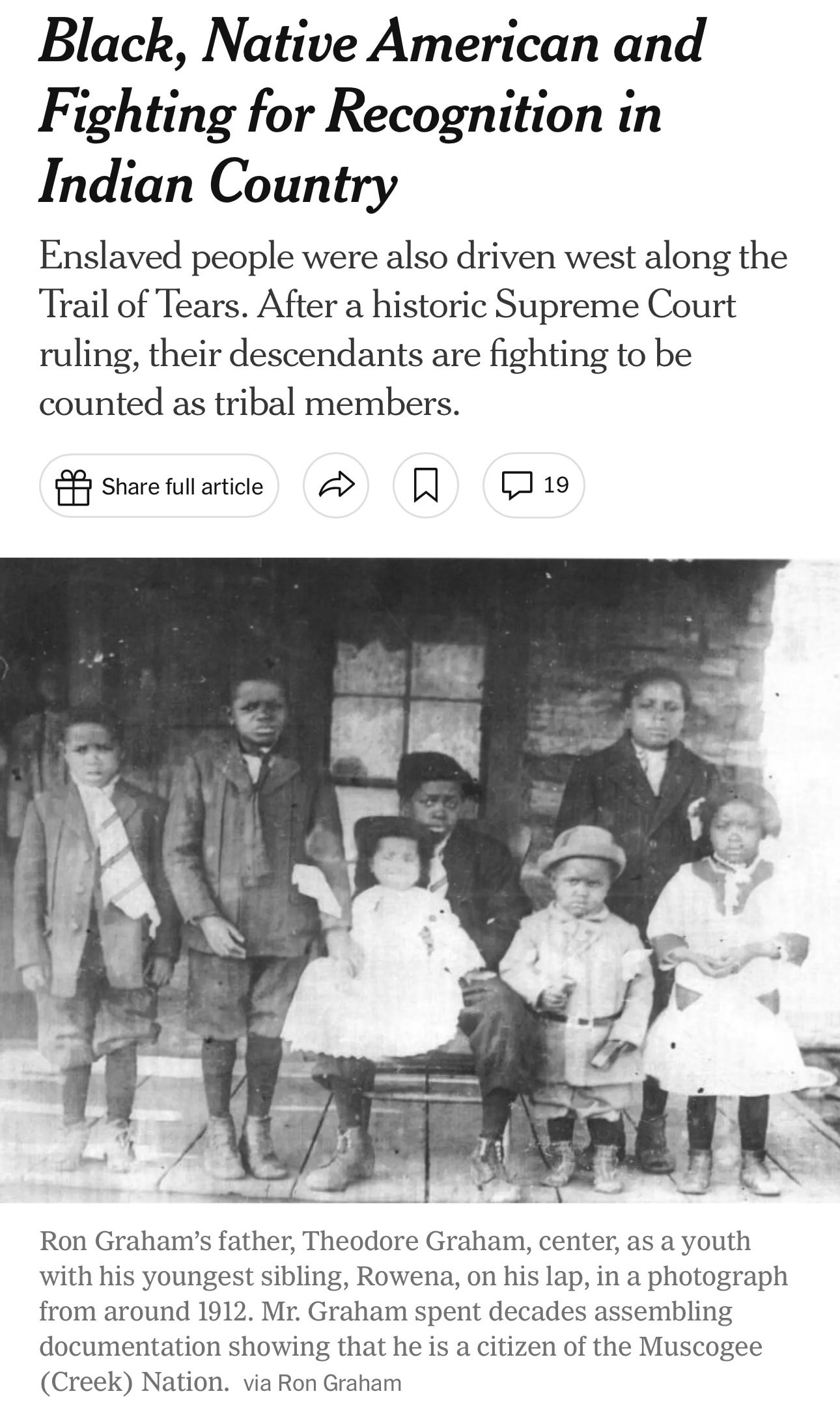 The Black Native American Descendants Fighting for the Right to Belong
