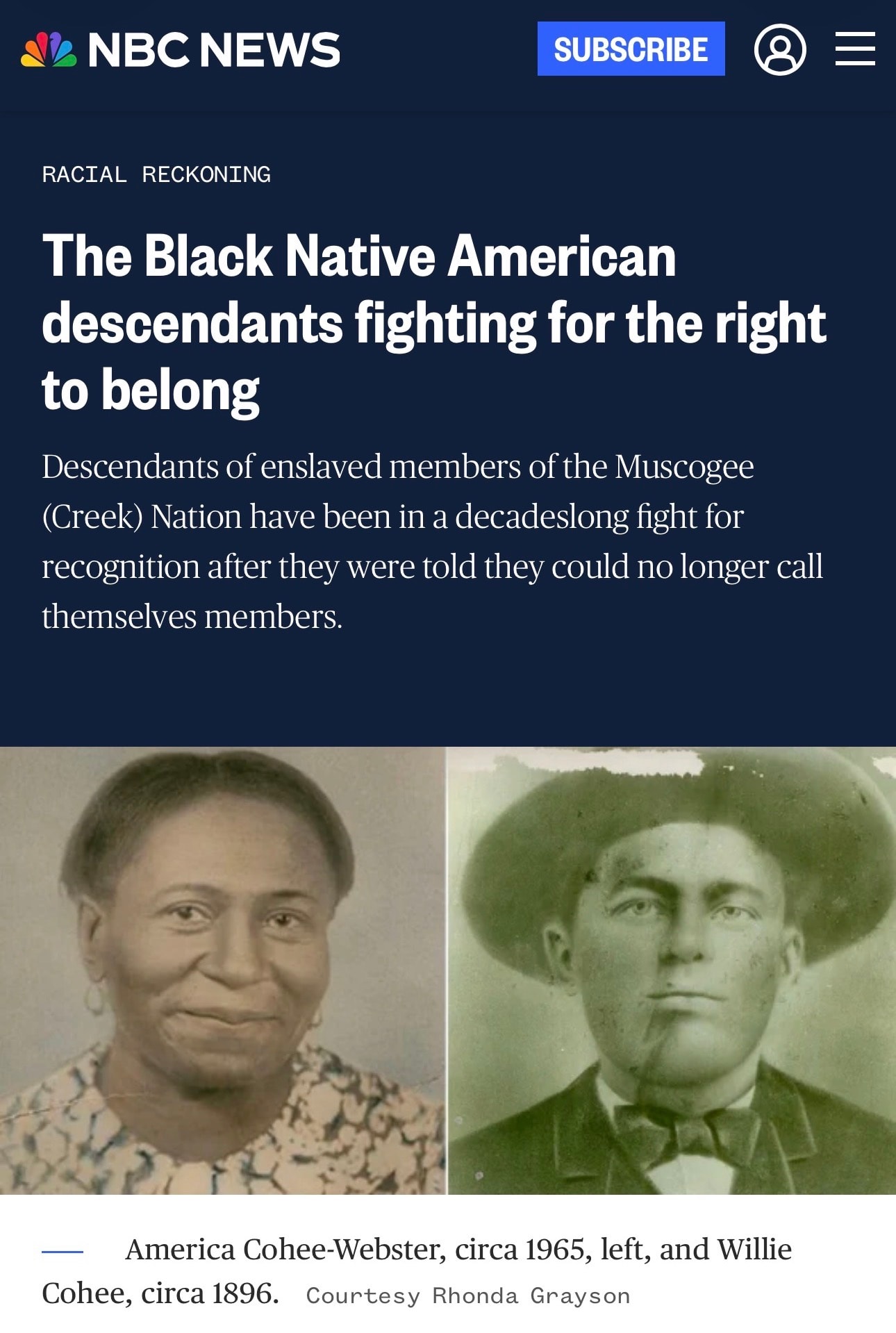 Black, Native American and Fighting for Recognition in Indian Country