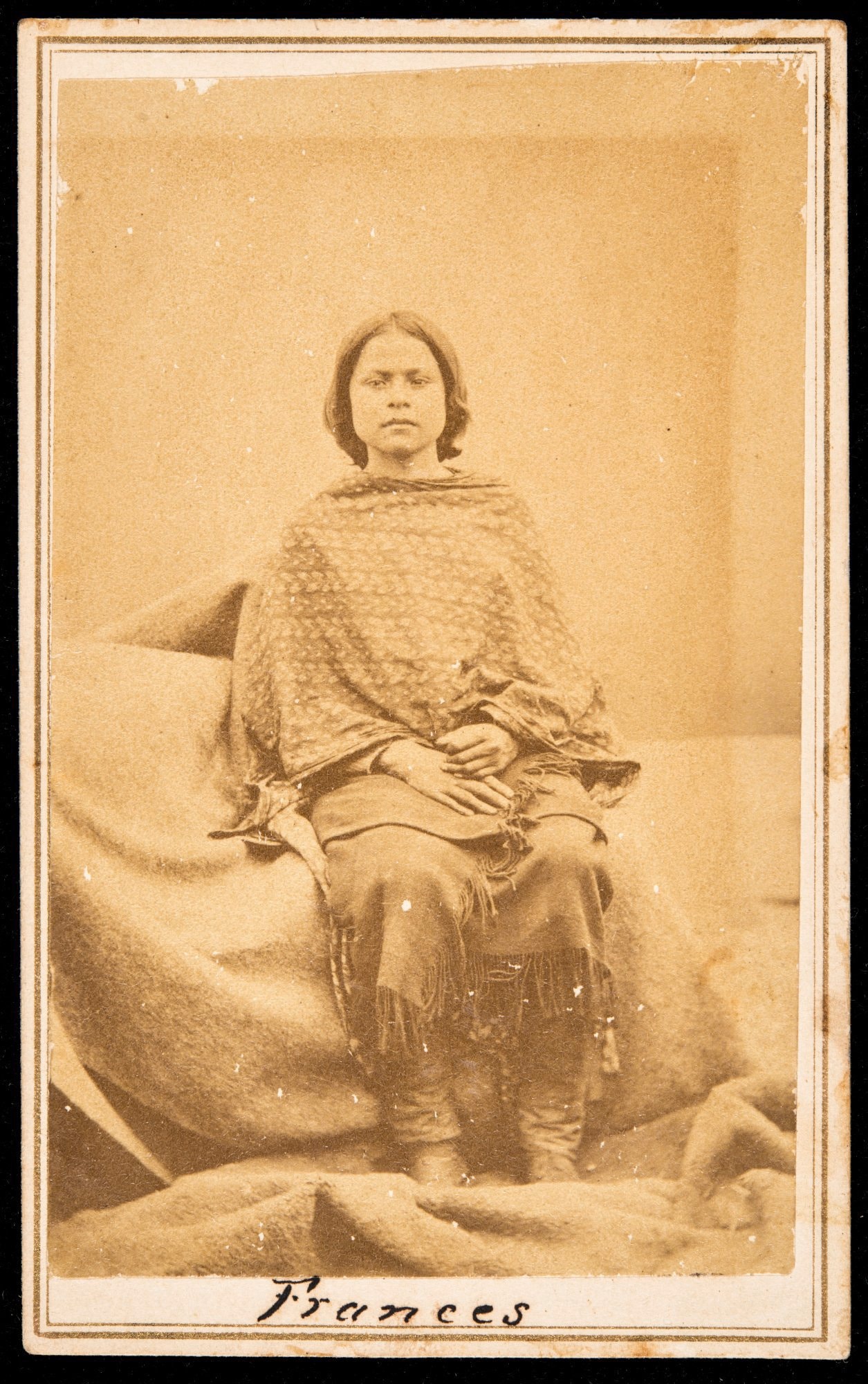 Young Tonkawa woman, c. 1835 — historical portrait believed to be Frances Malone